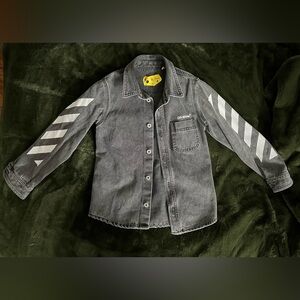 Off-White Kids Charcoal Denim Jacket